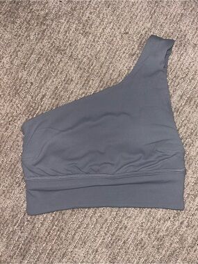 lululemon athletica One-Shoulder Sports Bra - Charcoal Gray